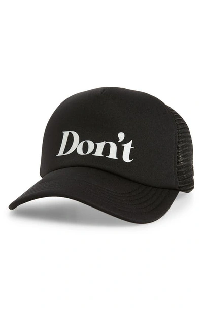 Undercover Acc Slogan-print Cap In Black