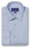 DAVID DONAHUE TRIM FIT NEAT DRESS SHIRT