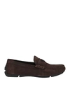 Emporio Armani Man Loafers Dark Brown Size 9 Soft Leather