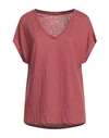 Majestic Filatures Woman T-shirt Magenta Size 1 Linen, Cotton