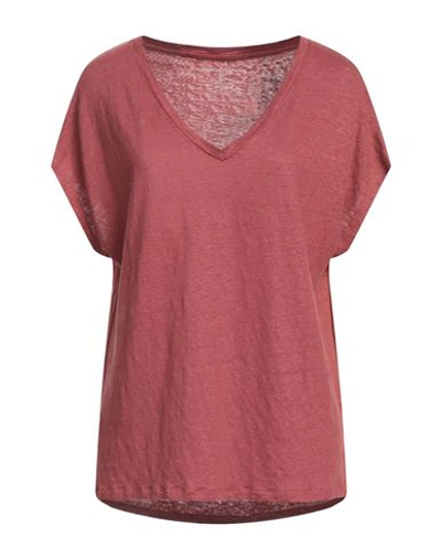 Majestic Filatures Woman T-shirt Magenta Size 1 Linen, Cotton