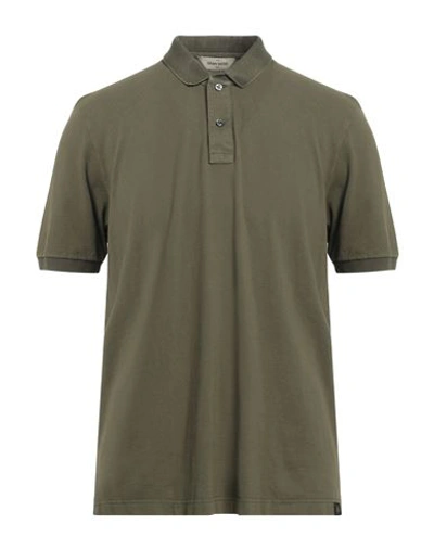 Gran Sasso Man Polo Shirt Military Green Size 42 Cotton