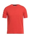 Jeordie's Man Sweater Tomato Red Size M Cotton In Tomato Red