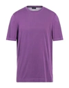 Drumohr Man Sweater Mauve Size 44 Cotton In Purple