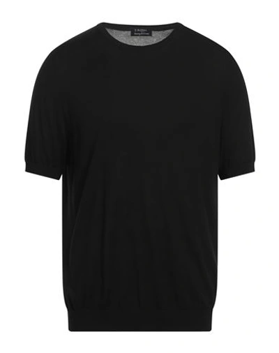 Barba Napoli Man Sweater Black Size 44 Silk In Black