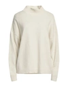 European Culture Woman Turtleneck Ivory Size S Wool, Viscose, Polyamide, Cashmere In White