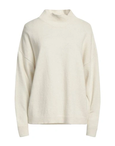 European Culture Woman Turtleneck Ivory Size Xxl Wool, Viscose, Polyamide, Cashmere In White