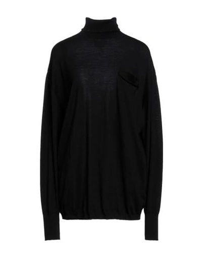 QUIRA QUIRA WOMAN TURTLENECK BLACK SIZE M VIRGIN WOOL