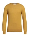 Gran Sasso Man Sweater Ocher Size 44 Virgin Wool In Yellow