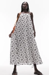 TOPSHOP FLORAL EMBROIDERED SWING SUNDRESS