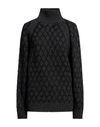 Quira Woman Turtleneck Charcoal Size M Virgin Wool, Cashmere, Mohair Wool, Polyamide In Grey