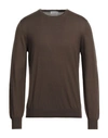 Gran Sasso Man Sweater Brown Size 40 Virgin Wool