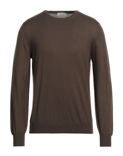 Gran Sasso Man Sweater Brown Size 40 Virgin Wool