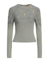 Cormio Woman Sweater Grey Size 2 Cotton, Viscose, Polyamide, Metallic Fiber