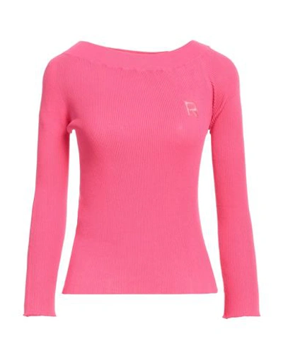 Rochas Woman Sweater Fuchsia Size L Cotton In Pink