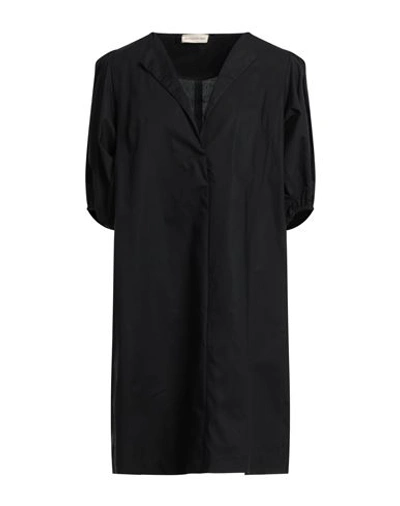 Rossopuro Woman Mini Dress Black Size S Cotton