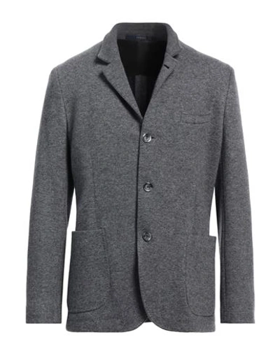 Fedeli Man Coat Grey Size 50 Cashmere
