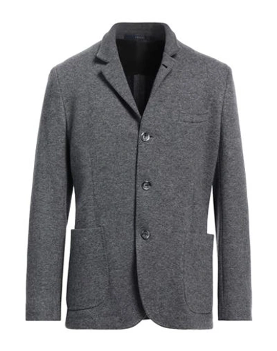 Fedeli Man Coat Grey Size 50 Cashmere In Grey