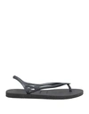 Havaianas Woman Thong Sandal Steel Grey Size 11/12 Rubber