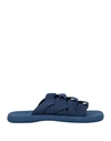 Bottega Veneta Man Sandals Navy Blue Size 9 Textile Fibers In Cruise