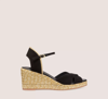 Stuart Weitzman Mirela Ii Espadrille Wedge Sandal In Black & Natural
