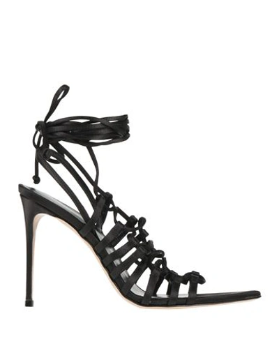 Le Silla Woman Sandals Black Size 9 Textile Fibers