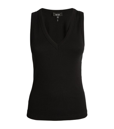 Me+em V-neck Ribbed Ultimate Vest In Black