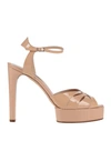 Casadei Woman Sandals Blush Size 5 Soft Leather In Pink