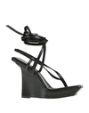 Gia Rhw Gia / Rhw Woman Thong Sandal Black Size 10 Soft Leather