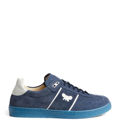 Weekend Max Mara Suede Low-top Sneakers In Blue