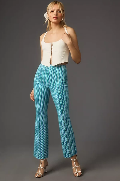 Maeve The Margot Kick-flare Cropped Pants By  In Blue