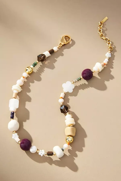 Eliou Kruze Beaded Necklace In White