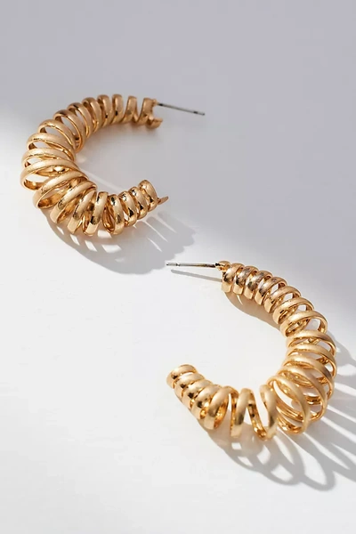 By Anthropologie Coil Hoop Earrings In Gold