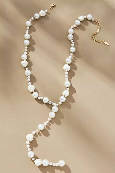 By Anthropologie All Over Pearl Necklace In White