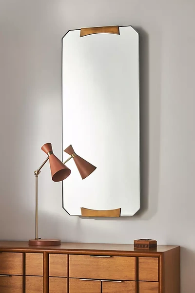 Anthropologie Kris Rectangular Mirror In Brown