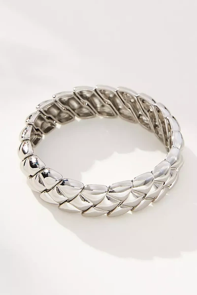 Anthropologie Molten Metal Stretch Bracelet In Metallic