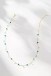 By Anthropologie Dangle Stone Necklace In Blue