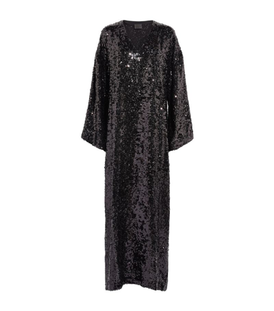 Delos Embellished Maxi Dress In Black