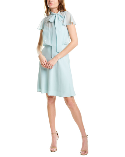 Adrianna Papell Chiffon & Crepe Cocktail Dress In Green