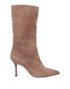 The Seller Woman Boot Khaki Size 8 Leather In Beige