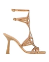 Alberta Ferretti Woman Sandals Sand Size 10 Leather In Beige