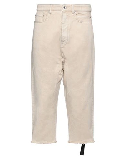 Rick Owens Drkshdw Drkshdw By Rick Owens Man Denim Cropped Sand Size 31 Cotton In Beige