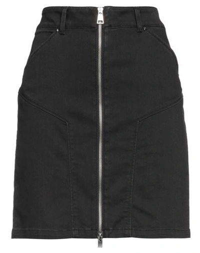 Karl Lagerfeld Woman Mini Skirt Black Size 26 Cotton, Elastomultiester, Elastane