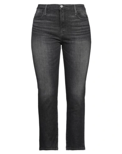 Frame Woman Jeans Black Size 28 Cotton, Recycled Cotton, Lyocell, Elasterell-p, Elastane