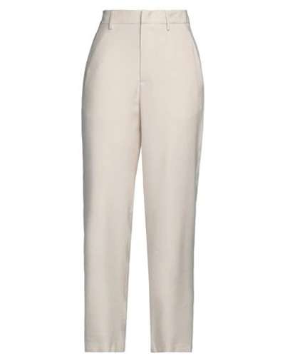 Dondup Woman Pants Off White Size 6 Viscose, Polyester