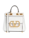 Valentino Garavani Woman Handbag White Size - Soft Leather, Metal