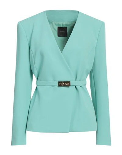 Pinko Woman Blazer Turquoise Size 2 Polyester, Elastane In Blue