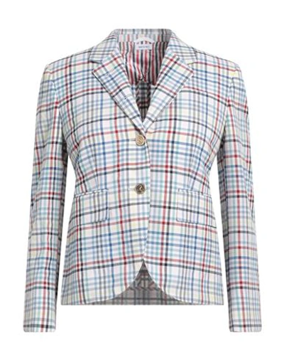 Thom Browne Woman Blazer Blue Size 6 Wool