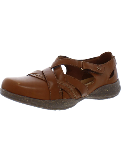 Clarks Womens Leather Round Toe D'orsay In Brown