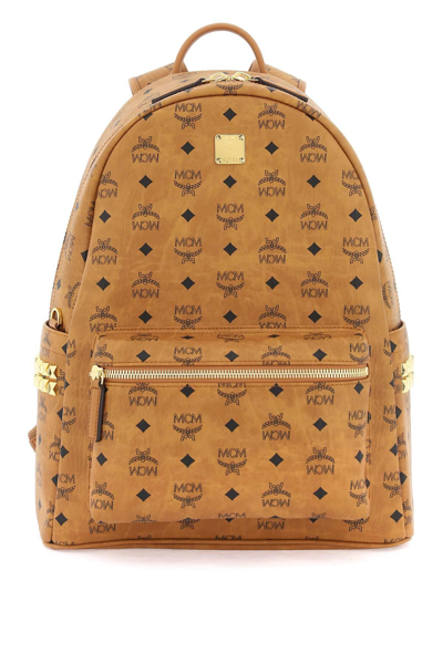 Mcm Stark Backpack With Studs In Brown